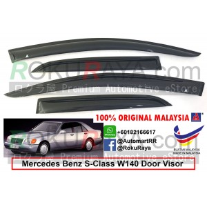 Mercedes Benz (S280 ONLY) W140 1991-1998 AG Door Visor Air Press Wind Deflector (Small 5cm Width)